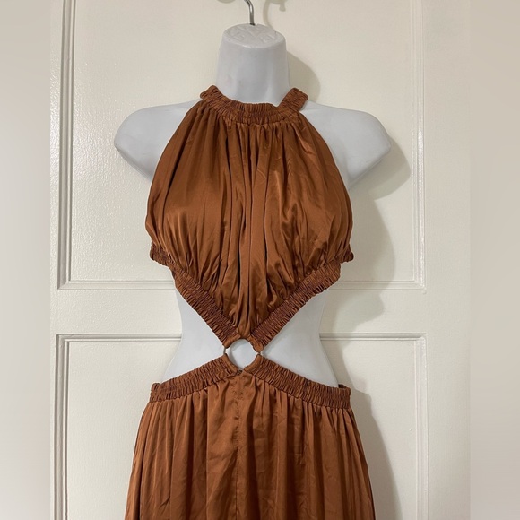 NWT Forever 21 Rust Orange Bronze Forever 21 maxi dress - Picture 2 of 6